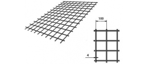 Сетка сварная (дорожная) 100х100х4мм 1,5х2м купить с доставкой в Шеметово