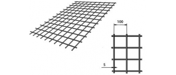Сетка сварная (дорожная) 100х100х5мм 1,5х2м купить с доставкой в Шеметово